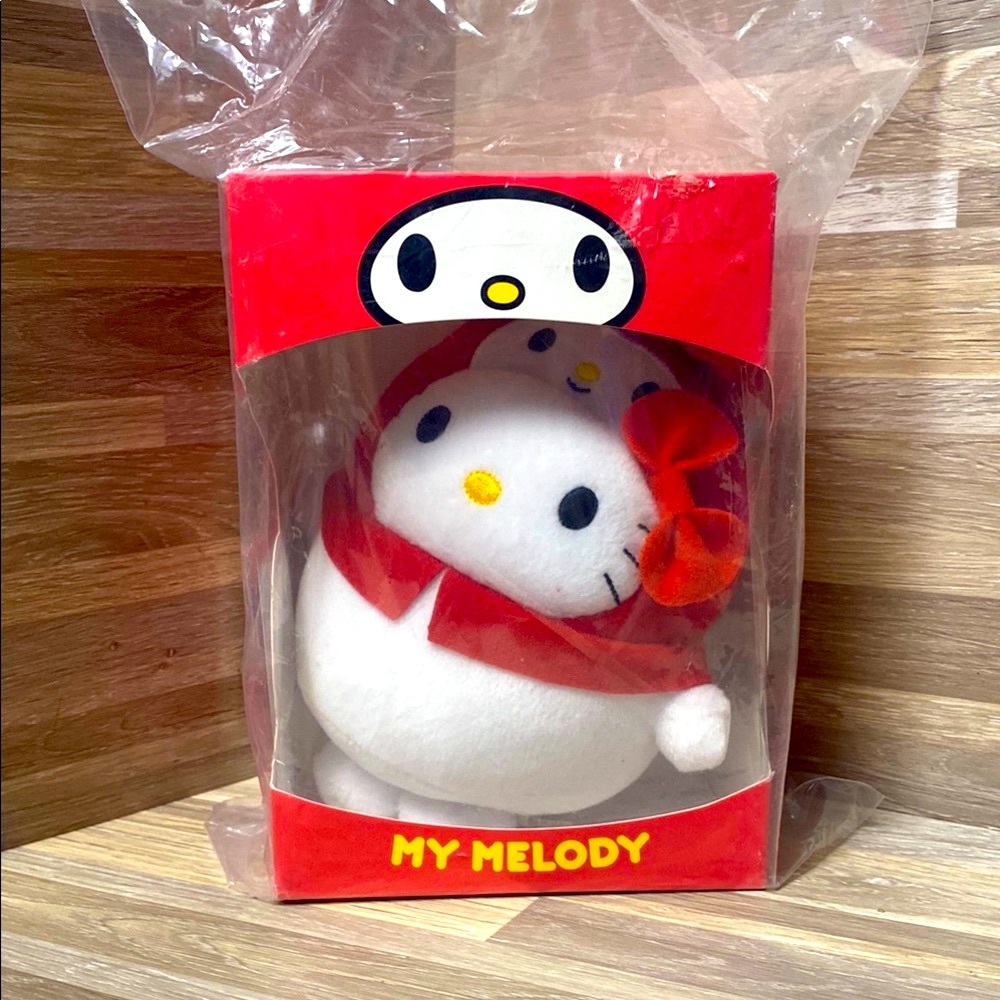 Hello Kitty as My Melody White and Red Plush Toy Sanrio over seas collection